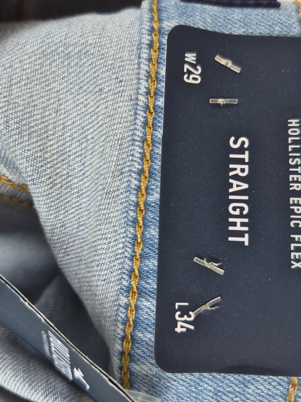Hollister Epic Flex Straight Light Wash Jeans 29x34